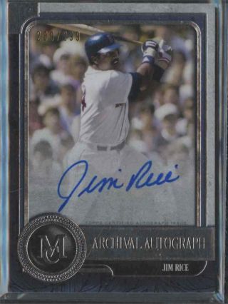 2019 Topps Museum Archival Autograph Jim Rice Auto /299 Red Sox