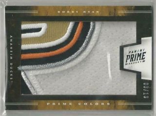 2011 - 12 Panini Prime Colors Bobby Ryan 5 Color Patch 03/13