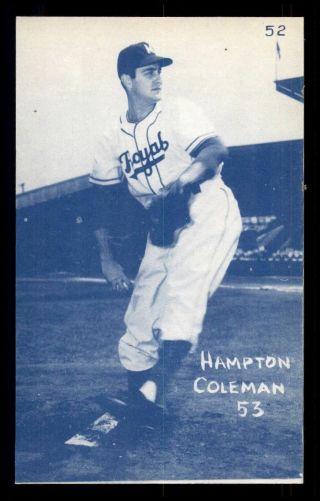 1953 Canadian Exhibits 52 Hampton Coleman Nm J1171951