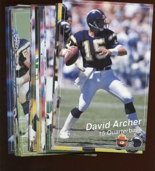 1990 San Diego Chargers Football Smokey Complete Set Of 36 Nrmt