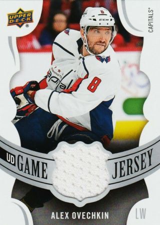 Alex Ovechkin 18 - 19 Upper Deck Ud Game Jersey Gj - Ao Group A Ssp Bv $50