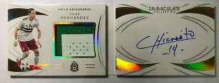 2018 - 19 Panini Immaculate Patch Auto Autograph Booklet : Javier Hernandez 38/49