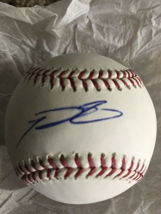 Prince Fielder Autographed/signed Rawlings Major League Baseball Jsa