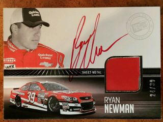 Ryan Newman - 2013 Press Pass Redline - Rrse - Rn Autographs Red - Serial 24/39