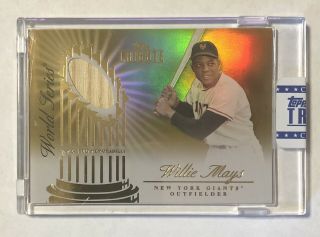 Willie Mays 2012 Topps Tribute Encased World Series Champion Bat Card 15/15