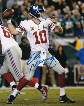 Eli Manning Signed Autographed 8x10 Photo York Giants