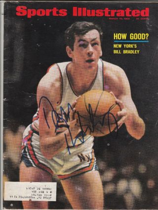 Bill Bradley Signed Si Sports Illustrated Knicks Princeton Tigers 3 - 19 - 1968 Hof