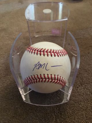 Brian Mccann Autographed Baseball Atlanta Braves With Case