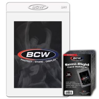 (200) Bcw Semi - Rigid Card Holder - 1 - 3 5/8 X 4 15/16