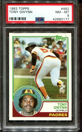 1983 Topps 482 Tony Gwynn Rc Psa 8,  Looks Nicer Hof San Diego Padres