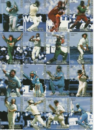 1999 Topdraw - One Day Wonders - Complete 30 Cricket Card Base Set