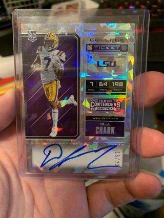 Dj Chark Rc 2018 Contenders Draft Cracked Ice Rookie Auto Sp 15/23 Sweet Card.