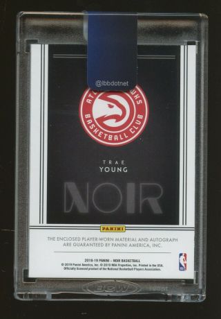 2018 - 19 Panini Noir Trae Young Hawks RPA RC 4 - Color Patch AUTO 39/99 2