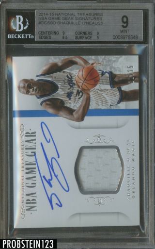 2014 - 15 National Treasures Game Gear Shaquille O 