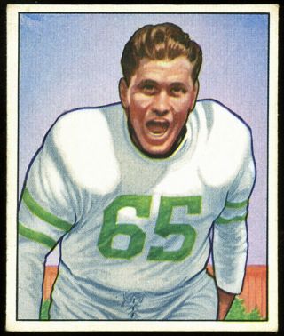 1950 Bowman Football 24 Cliff Patton,  Eagles.  Ex,
