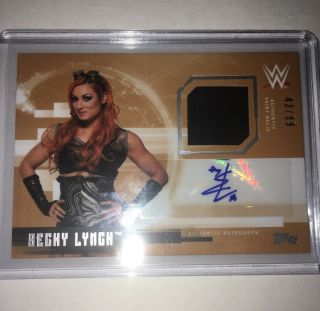 2017 Topps Wwe Undisputed Autograph Relic /99 Becky Lynch Gold Bronze The Man