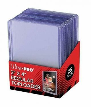25 Ultra Pro 3x4 Regular Toploader Standard Size Trading Card Holder Case
