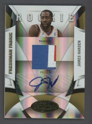 2009 - 10 Certified Freshman Fabric James Harden Rpa Rc 3 - Color Patch Auto 23/25