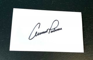 Arnold Palmer Pga Golf Legend Signed Autograph 3x5 Index Card U.  S.  Open Champion
