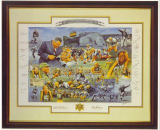 Willie Wood Signed Cut Signature Packers Vince Lombardi 75th Anniversary Print 2