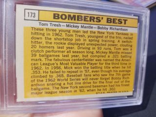 1963 Topps Mickey Mantle Bombers Best 173.  PSA 7.  York Yankees. 4
