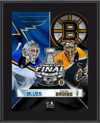 Boston Bruins Vs St Louis Blues 10.  5 " X 13 " 2019 Stanley Cup Final Bound Plaque