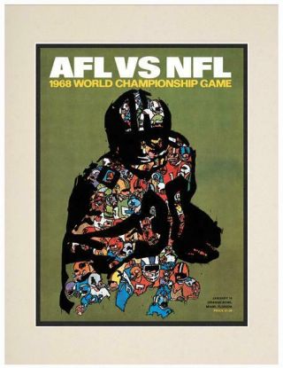 1968 Packers Vs Raiders 10.  5 " X 14 " Matted Bowl Ii Program - Fanatics