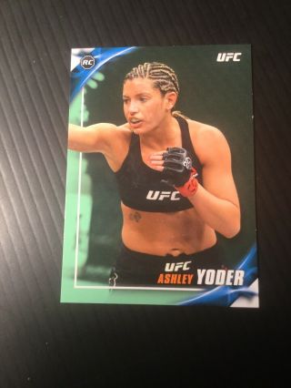 2019 Topps Ufc Knockout Ashley Yoder Green Parallel Rookie Card 50/149