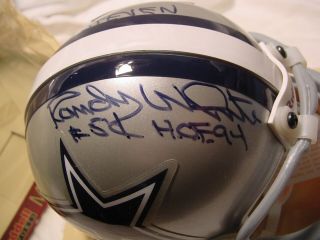 Dallas Cowboys Autographed Mini Helmet Randy White Hof 94