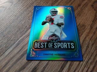 2019 Leaf Best Of Sports.  Dwayne Haskins.  22/35.  Blue Version.