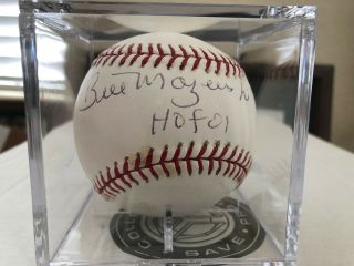 Pirates Hall Of Famer Bill Mazeroski Signed Baseball With Hof 01 - Jsa Authentic