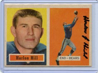 1957 Topps Football 67 Harlon Hill Autograph,  Chicago Bears,  021519