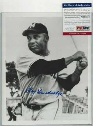 Ray Dandridge Autographed Negro League Baseball Hofer 8x10 Photo Psa