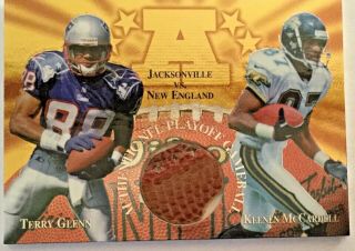 Terry Glenn & Keenen Mccardell,  1997 Authentic Game Playoff Ball,  9
