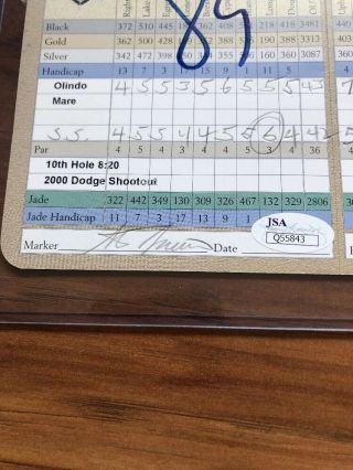 Steve Spurrier One Of A Kind Golf Score Card Signed Auto JSA Florida Gators 2