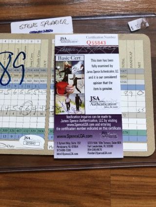 Steve Spurrier One Of A Kind Golf Score Card Signed Auto JSA Florida Gators 3