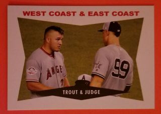2018 Topps Throwback Thursday Set 29 172 Aaron Judge Mike Trout Pr 1029