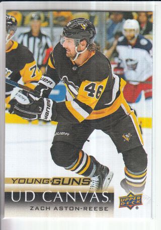 18/19 Ud Series 1 Canvas Zach - Aston Reese Young Guns Rc Sp Rookie 100
