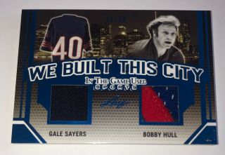 2019 Leaf Itg Game Gale Sayers Bobby Hull Dual Jersey Patch Card D 19/30