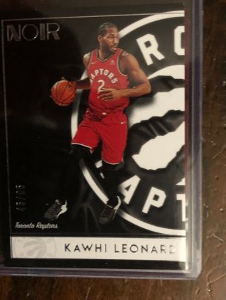 2018 - 19 Panini Noir Kawhi Leonard 45/85 Icon Edition 75 Raptors