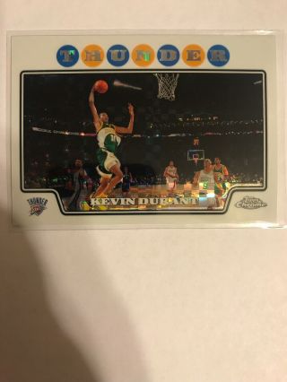 2008 - 09 Topps Chrome Kevin Durant Xfractors 70/288 156 Sp 2nd Yr 