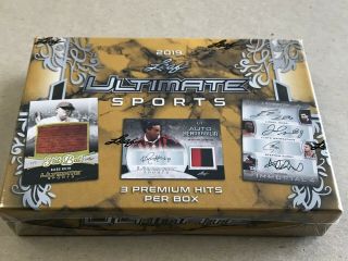 2019 Leaf Ultimate Sports Factory Hobby Box 3 Premium Hits Ships
