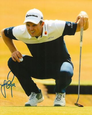 Justin Rose Signed 8x10 Pga Photo With A