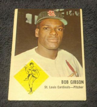 1963 Fleer 61 Bob Gibson Vintage Baseball St Louis Cardinals