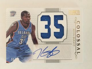 Kevin Durant 2012 - 13 Panini National Treasures Jersey Auto 21/25 Autograph