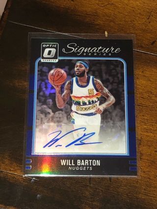 C2580 Will Barton 2016 - 17 Optic Donruss Signature Series Auto Black /25