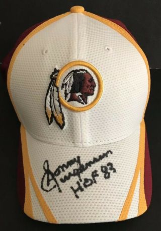 Washington Redskins Sonny Jurgensen Habd Signed Official Hat Nfl Hall Of Famer