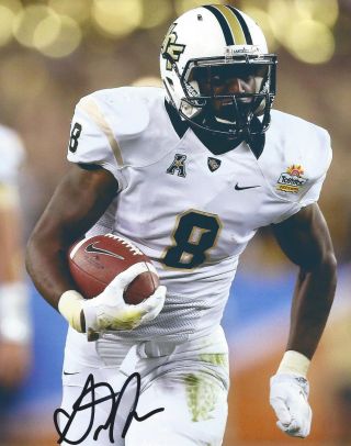 Central Florida Storm Johnson Signed Autographed Football 8x10 Photo Ucf