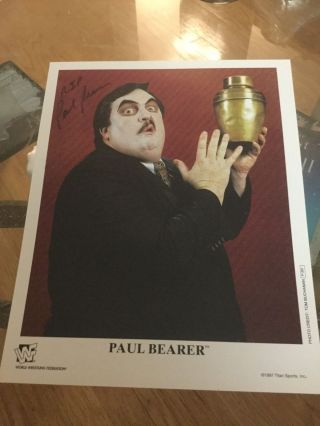 Paul Bearer Rip Signed Wwe 8x10 Photo Psa/dna Quick Opinion