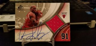 2004 - 05 Sp Game Significant Number Dennis Rodman Auto Jersey /91